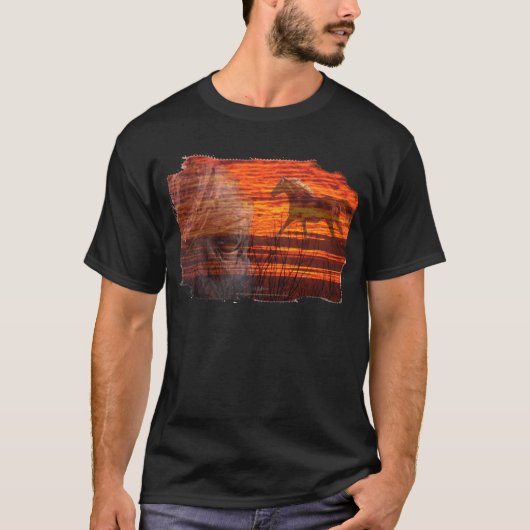 T-shirt Art de cheval :   Le feu de forêt (Devant)