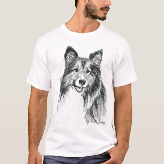 T-shirt Art de chien de berger de Sheltie Shetland