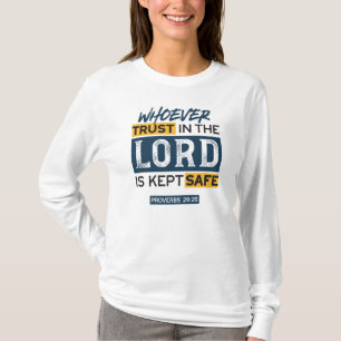 T-shirt Art de citation biblique - Proverbes 29:25 Confian