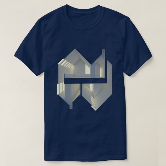 T-shirt Art de concept d'architecture de la réflexion 01 (Design devant)