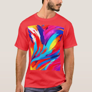 T-shirt Art de coups de pinceau colorés