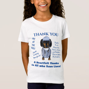 T-Shirt Art de dachshund de remerciement