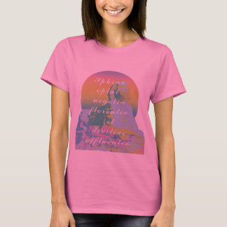 T-shirt Art de dégradé de citation latine de Sphinx