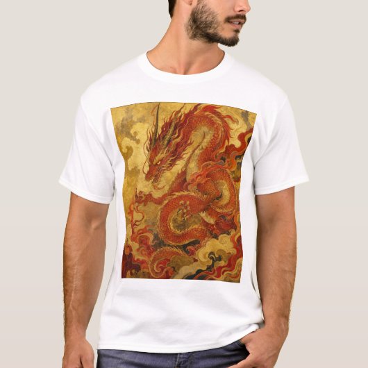 T-shirt Art de dragon (Devant)