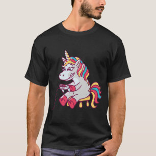 T-shirt Art de fantaisie de licorne gamer mignonne