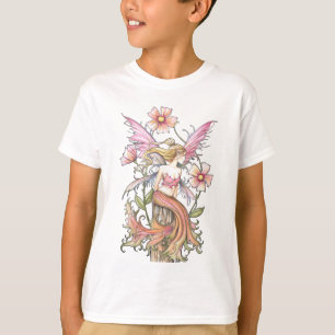 T-shirt Art de Fée Fleur Rose