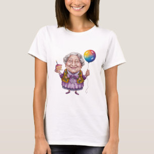 T-shirt Art de fête d'anniversaire de grand-mère drôle à v