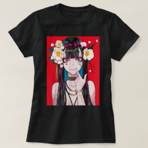 T-shirt Art de fille anime esthétique sombre