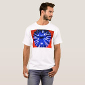 T-shirt Art de fleur d'aster (Devant entier)