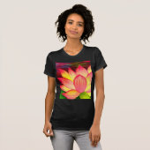 T-shirt Art de fleur de nénuphar de Lotus de Chinois - (Devant entier)