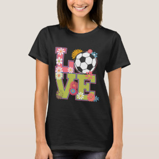 T-shirt Art de football drôle pour femme Joueuse de footba