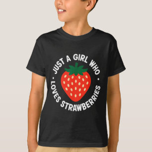 T-shirt Art de fraise drôle pour filles femmes fruit frais