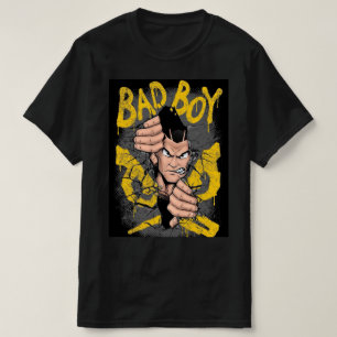 T-shirt Art de graffiti de mauvais garçon, personnage d'an
