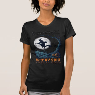 T-shirt Art de Halloween ensorcelé Gravure vintage Scène d