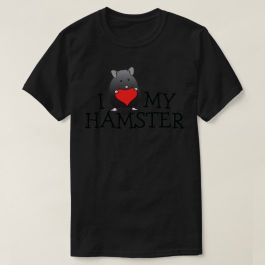 T-shirt Art de Hamster d'ours noir syrien (Design devant)