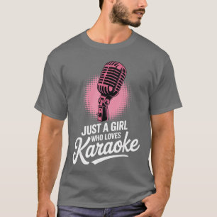 T-shirt Art de karaoké cool pour femmes filles chantant de