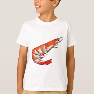 T-shirt Art de kitsch de fruits de mer de crevette de