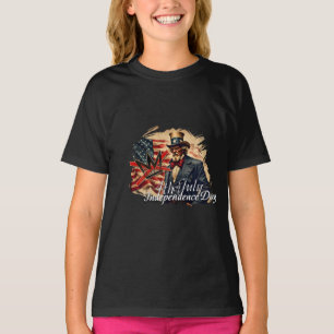 T-shirt Art de la fête de l'indépendance de l'oncle Sam sa