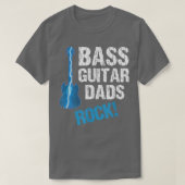 T-shirt Art de la fête des pères cool Guitare basse Papas (Design devant)