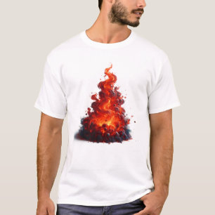 T-shirt Art de la flamme tourbillonnante
