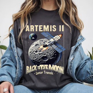 T-shirt Art de la mission lunaire Artemis II de la NASA su
