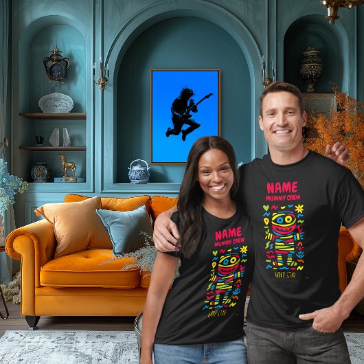 T-shirt Art de la pop néon sur mesure | Halloween étoile W