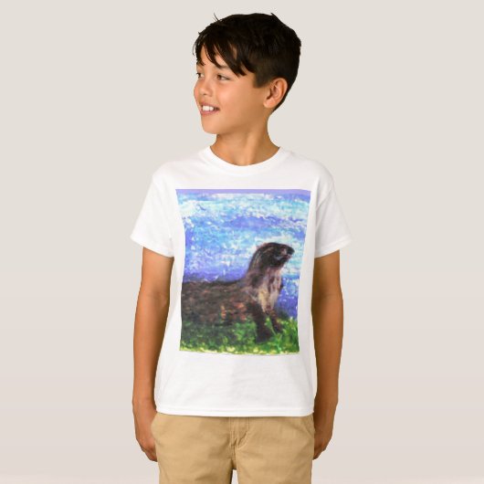 T-shirt Art de la rivière Sparkly (Devant entier)