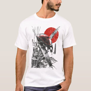 T-shirt Art de Ladybug japonais Impression Sun rouge I