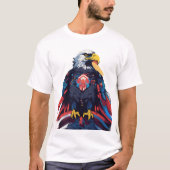 T-shirt Art de l'aigle patriotique (Devant)