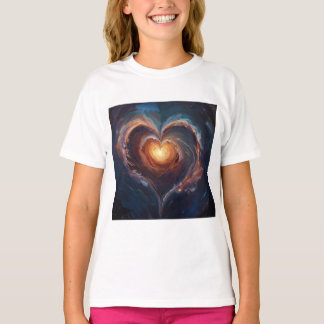 T-shirt Art de l'amour de la galaxie du cœur cosmique – Ro