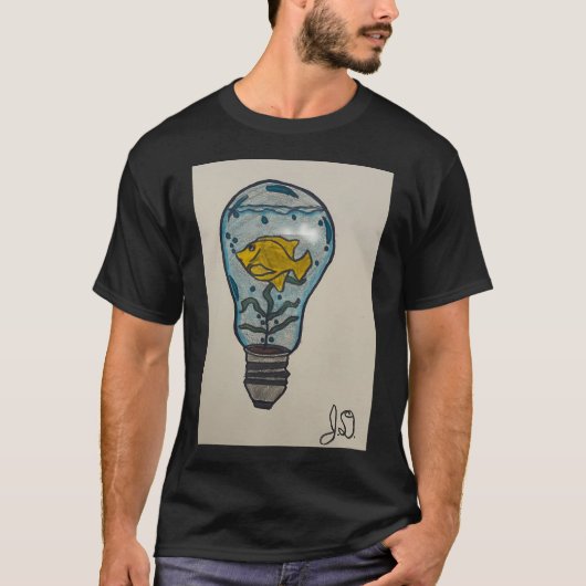 T-shirt Art de l'ampoule électrique (Devant)