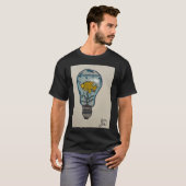 T-shirt Art de l'ampoule électrique (Devant entier)