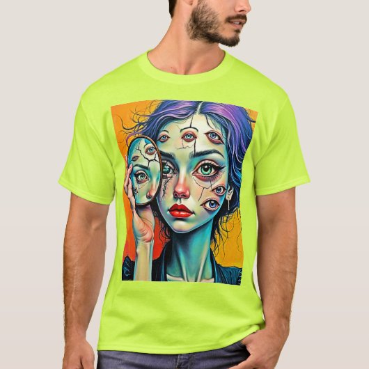 T-shirt Art de l'auto-réflexion brisé (Devant)
