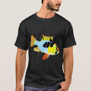 T-shirt Art de lettre de papa pêcheur