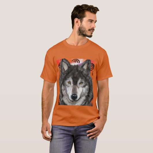 T-shirt Art de loup (Devant entier)