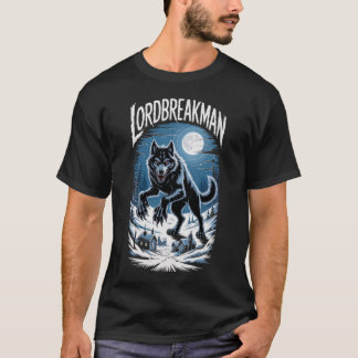 T-shirt Art de loup de fantasy sombre pour les fans