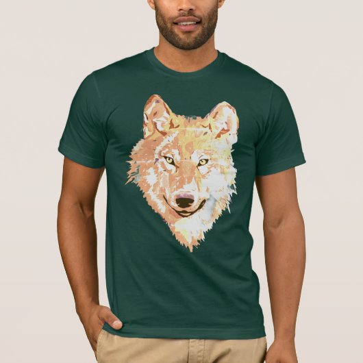 T-shirt Art de loup solitaire (Devant)