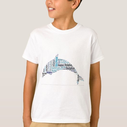 T-shirt Art de mot dauphin (Devant)