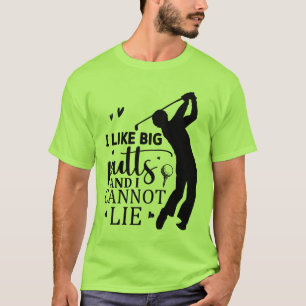 T-shirt Art de mot de golf drôle