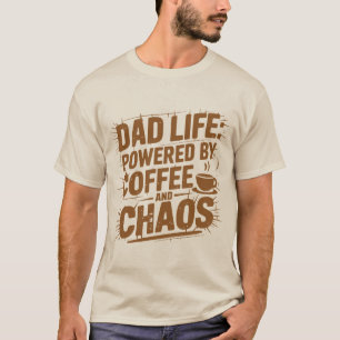 T-shirt Art de mots café chaos papa drôle 