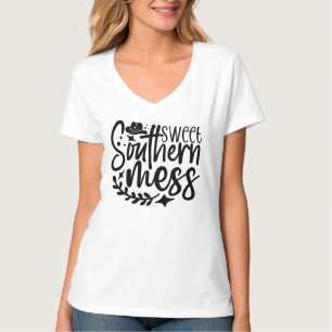 T-shirt Art de mots de désordre méridional doux et drôle
