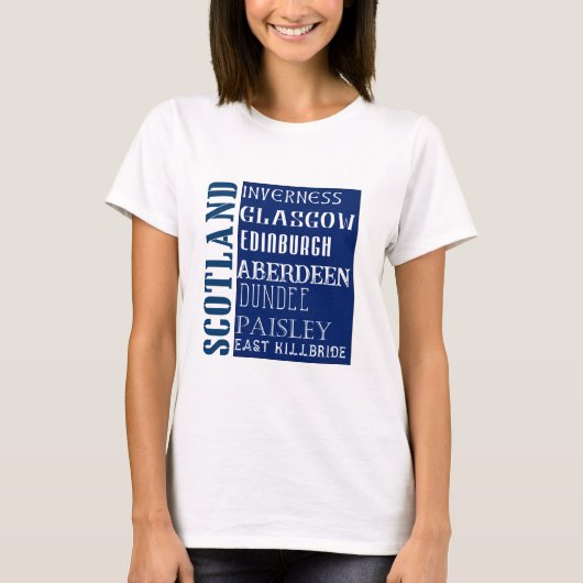 T-shirt Art de mots du métro d'Écosse (Devant)