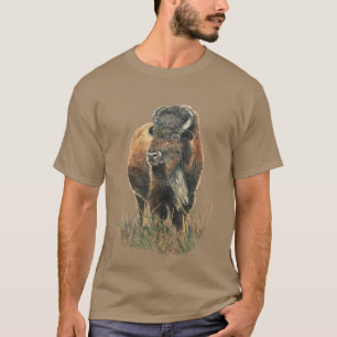 T-shirt Art de nature animale de Buffalo de bison