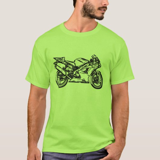 T-shirt Art de Ninja Sportbike (Devant)