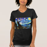 T-shirt Art de nuit Van Gogh Starry<br><div class="desc">Starry Night,  art de Vincent van Gogh.</div>