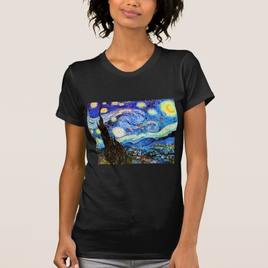 T-shirt Art de nuit Van Gogh Starry (Devant)