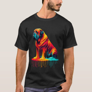 T-shirt Art de peinture dégoulinante Bullmastiff Bullmasti
