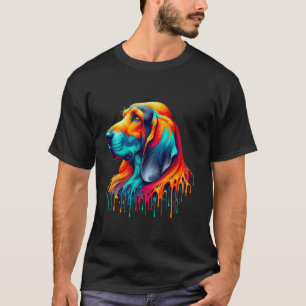 T-shirt Art de peinture dégoulinante Chien de chasse coonh