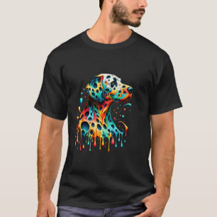 T-shirt Art de peinture dégoulinante Dalmatien Dalmatiens