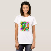 T-shirt Art de perroquet de Lorikeet d'arc-en-ciel (Devant entier)